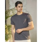 تیشرت یقه گرد ساده رنگی مردانه