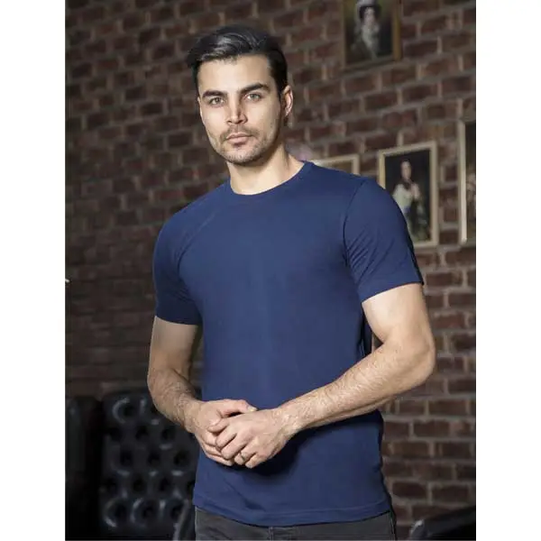 تیشرت یقه گرد ساده رنگی مردانه