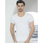 زیرپوش مردانه نیم آستین ساده سفید