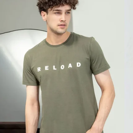 تیشرت مردانه یقه گرد چاپی (reload)