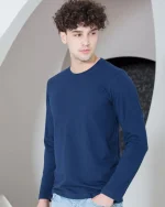 بلوز مردانه آستین بلند یقه گرد کشی