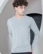 بلوز مردانه آستین بلند یقه گرد کشی