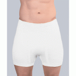شورت پادار مردانه کمرکش لیفه ای سفید