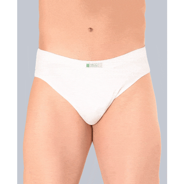 شورت اسلیپ مردانه کمرکش لیفه ای ساده سفید