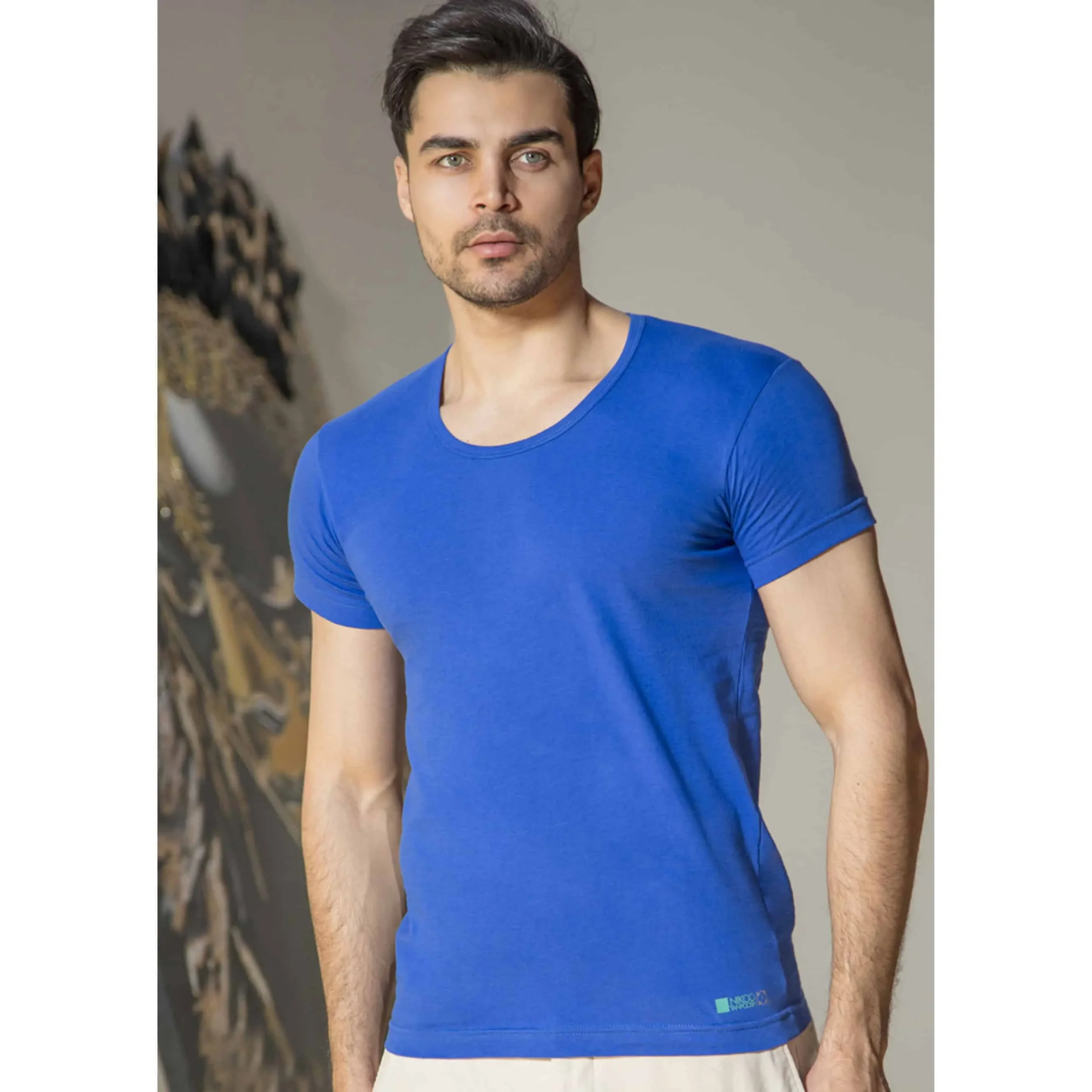 زیرپوش مردانه نیم آستین ساده رنگی