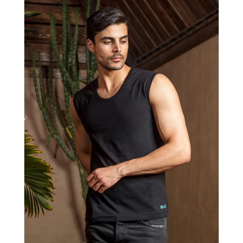 زیرپوش مردانه آستین حلقه ای ساده رنگی