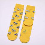 جوراب زنانه نیم ساق طرح باب اسفنجی