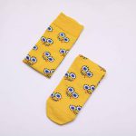 جوراب زنانه نیم ساق طرح باب اسفنجی