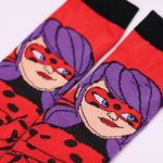 جوراب مچی دخترانه طرح دختر کفشدوزکی