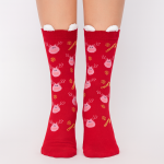 جوراب زنانه بابانوئلی ساق کوتاه