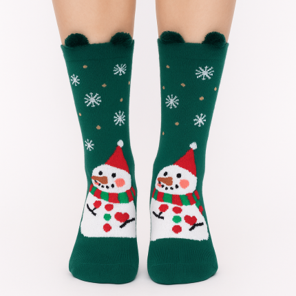 جوراب زنانه بابانوئلی ساق کوتاه