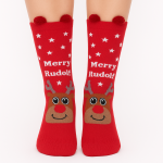 جوراب زنانه بابانوئلی ساق کوتاه