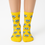 جوراب زنانه نیم ساق طرح باب اسفنجی