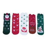 جوراب زنانه بابانوئلی ساق کوتاه