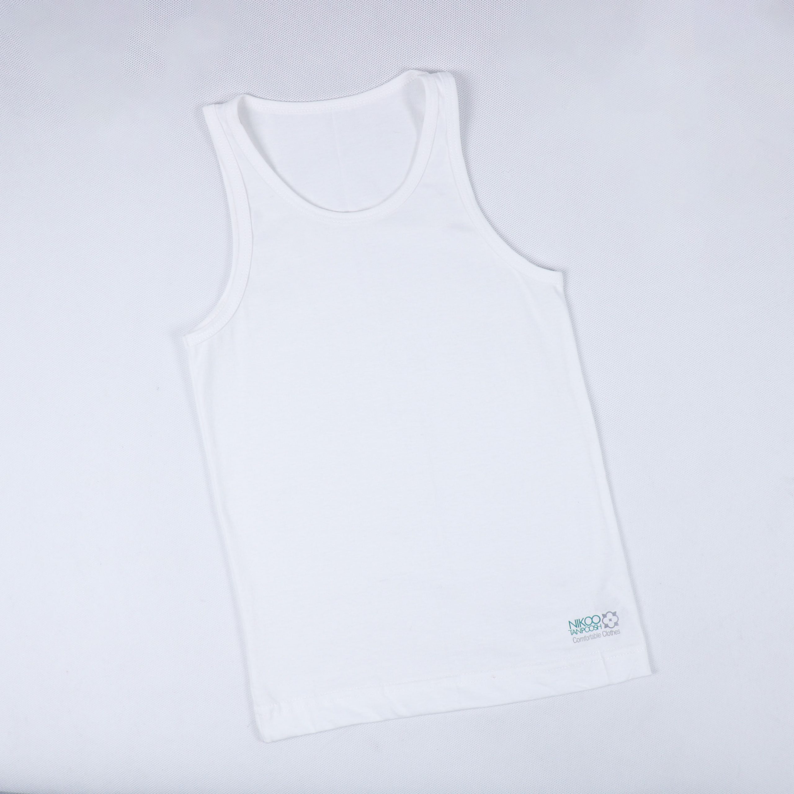 زیرپوش دخترانه رکابی سفید ساده