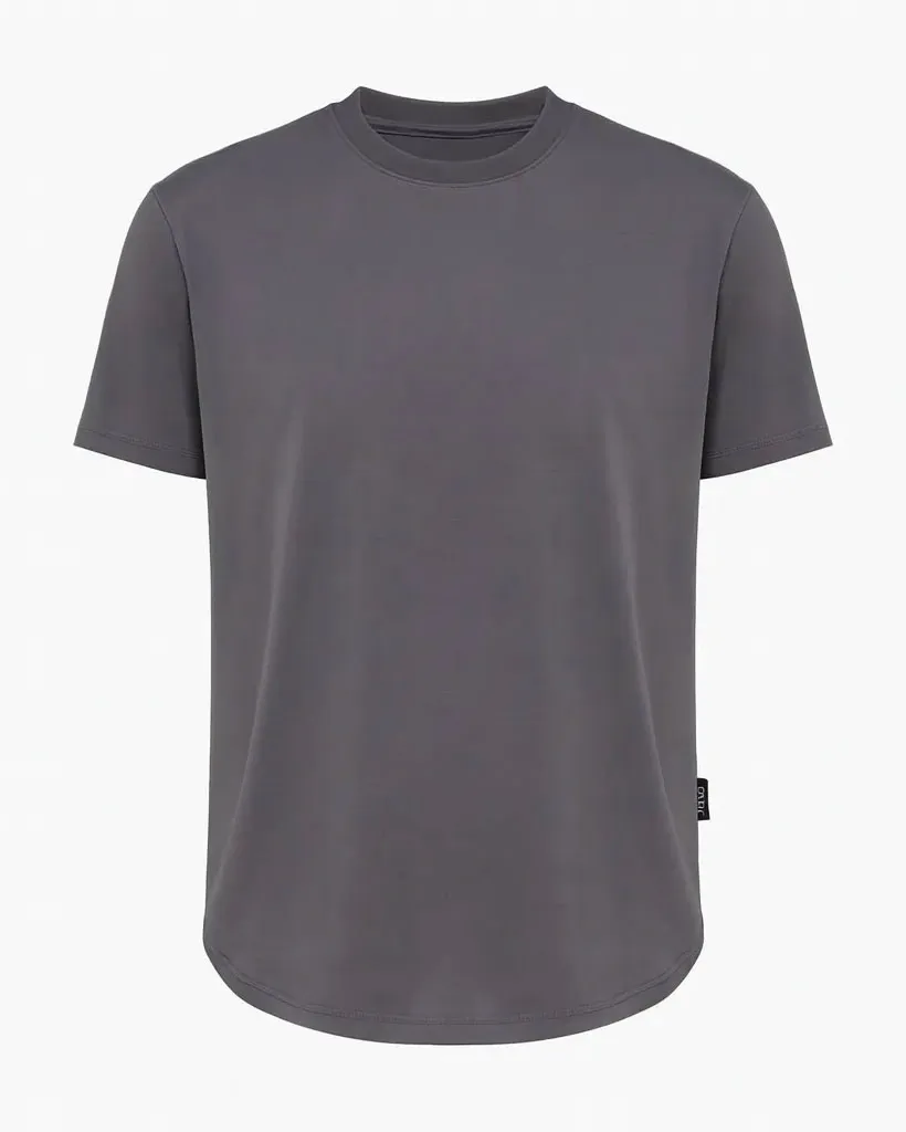 تیشرت بیسیک مردانه زارا رنگ آبی خاکستری