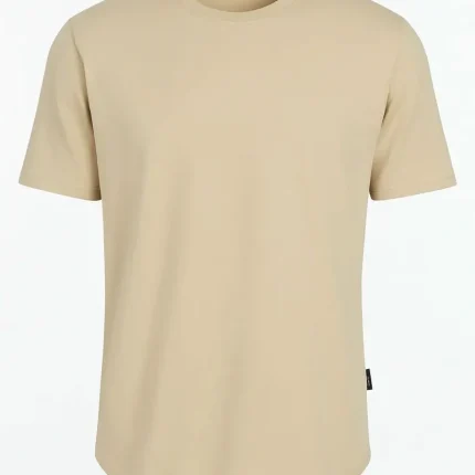 تیشرت بیسیک مردانه زارا رنگ کاهی