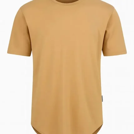 تیشرت بیسیک مردانه زارا رنگ بادامی