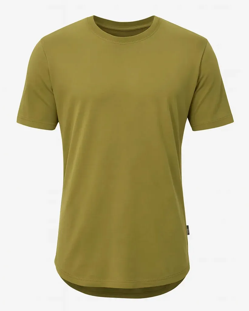 تیشرت بیسیک مردانه زارا رنگ سبز ارتشی