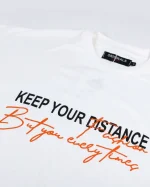 تیشرت مردانه keep your distance رنگ سفید