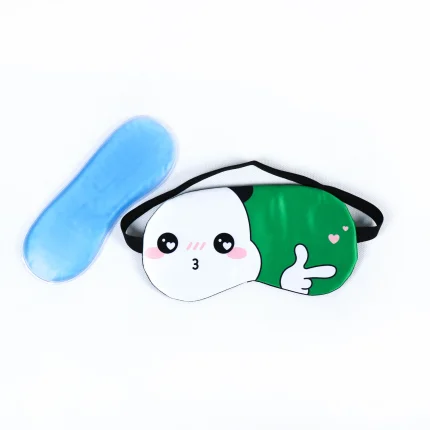 چشم بند عروسکی کمپرسی طرح خرس سبز