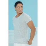 زیرپوش مردانه نیم آستین سوزنی بلکس