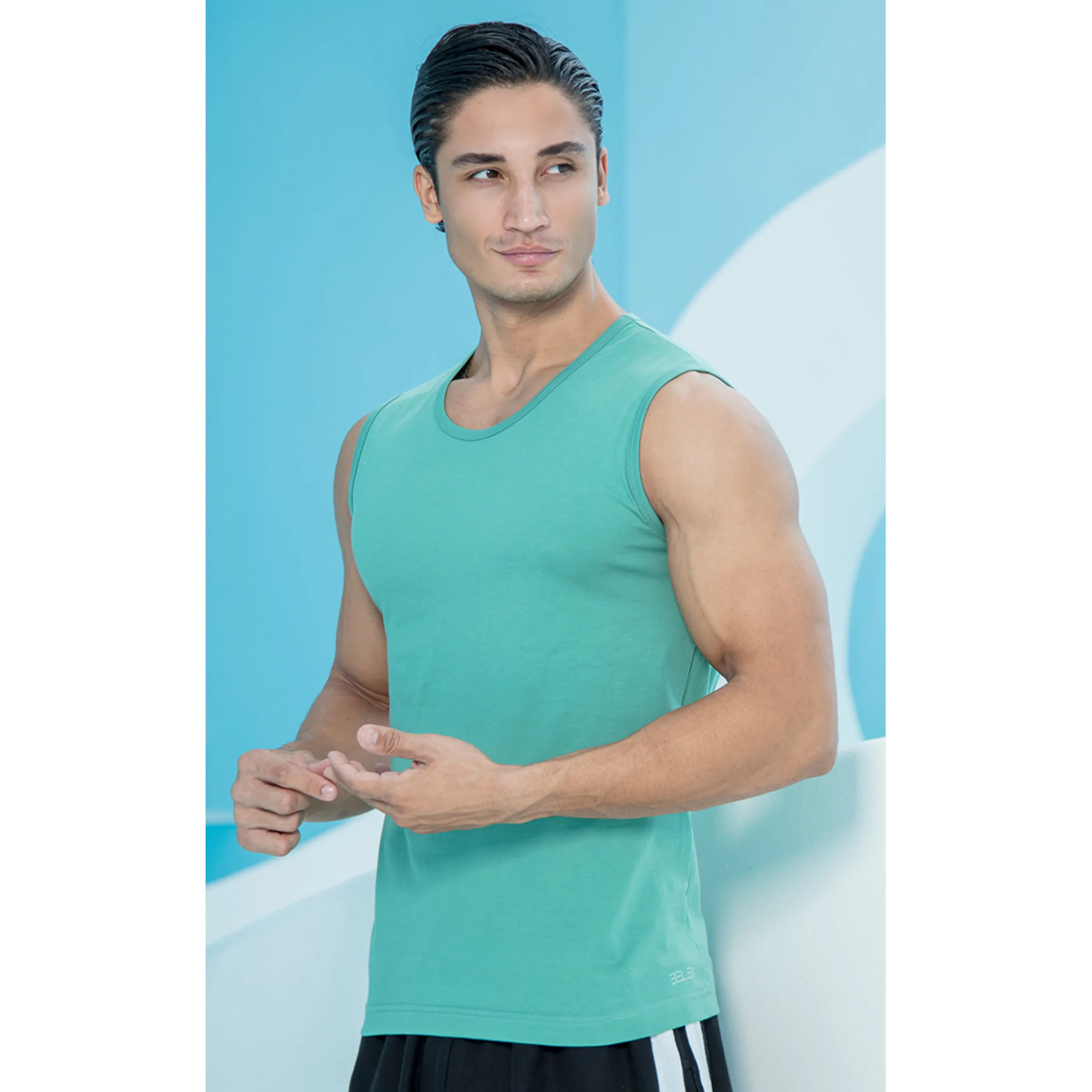 زیرپوش مردانه آستین حلقه ای ساده رنگی بلکس