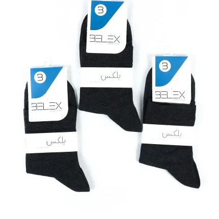 جوراب نیم ساق مردانه بلکس - ذغالی