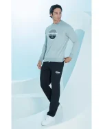 ست مردانه بلکس - بلوز آستين بلند (دورس) و شلوار چاپدار