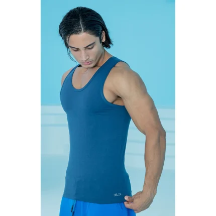 زیرپوش مردانه رکابی یقه گرد رنگی