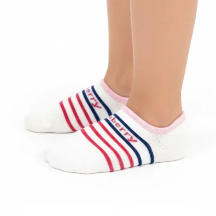 جوراب کالجی بچگانه سفید طرح 5