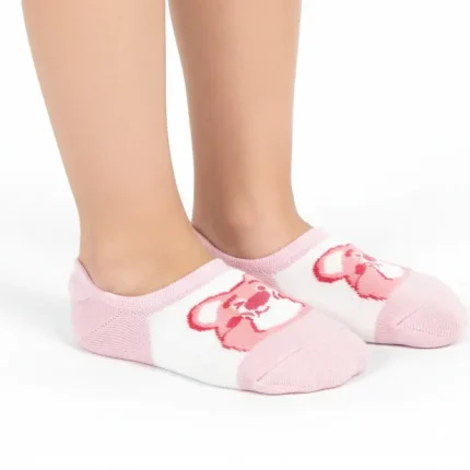 جوراب کالجی بچگانه صورتی طرح 2