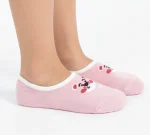 جوراب کالجی بچگانه صورتی طرح 4