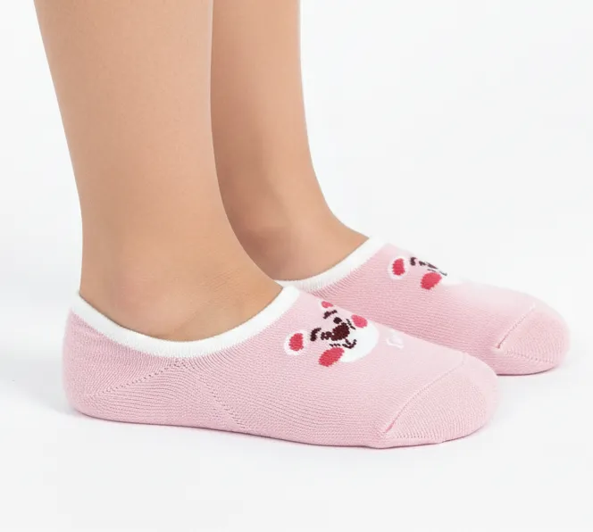 جوراب کالجی بچگانه صورتی طرح 4