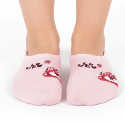 جوراب کالجی بچگانه صورتی طرح 1