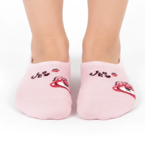 جوراب کالجی بچگانه صورتی طرح 1