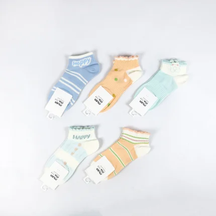 جوراب مچی زنانه - طرح HAPPY