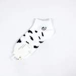 جوراب مچی زنانه - سیاه و سفید طرح گاو - تصویر 5