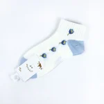 جوراب مچی زنانه - سفید و نیلی طرحدار - تصویر 5