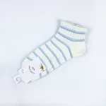 جوراب مچی زنانه - سفید و نیلی طرحدار - تصویر 7