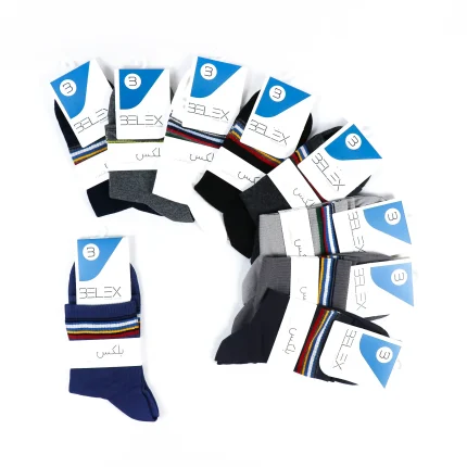 جوراب نیم ساق مردانه بلکس - طرح 1