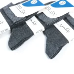 جوراب نیم ساق مردانه بلکس - طوسی ملانژ تیره - تصویر 2