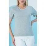 نيم آستين زنانه يقه گيپور بلکس - تصویر 3