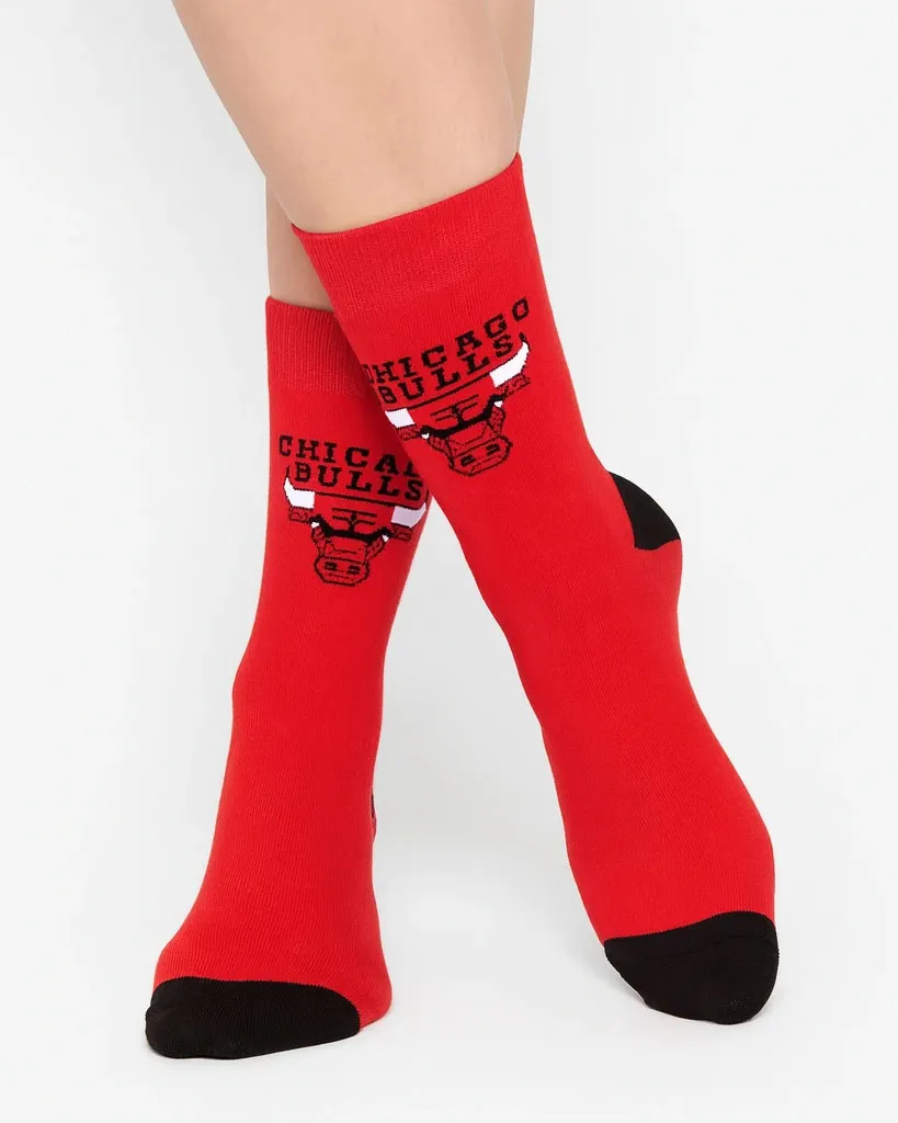 جوراب ساق بلند زنانه هپی ساکس طرح chicago bulls