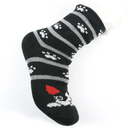 جوراب پشمی داخل تدی بلند زنانه طرح گربه