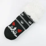 جوراب پشمی داخل تدی بلند زنانه طرح گربه