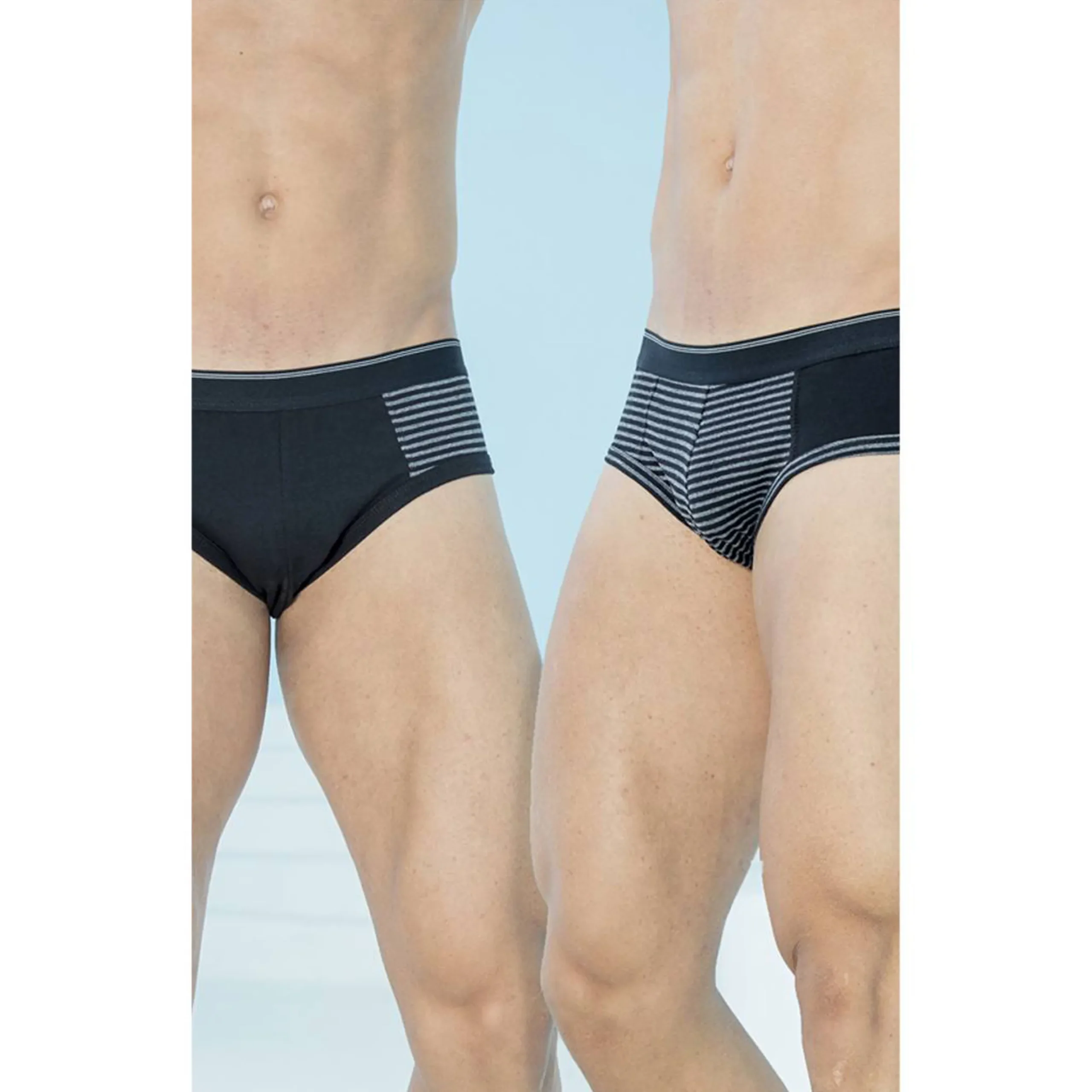 شورت مردانه اسلیپ کش اسپورت دم پا نواری تکه دوزی یکرو پنبه راه راه مشکی بلکس