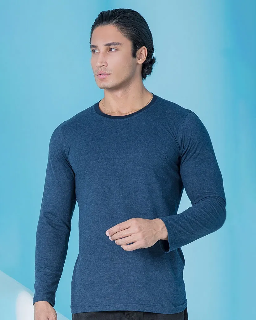 بلوز مردانه آستین بلند یقه گرد بلکس