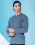 بلوز مردانه آستین بلند یقه گرد بلکس