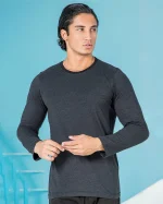 بلوز مردانه آستین بلند یقه گرد بلکس